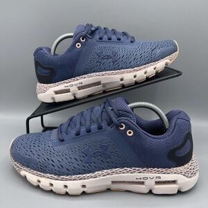 Under Armour HOVR Infinite 2 Womens Running Shoes Blue Pink Athletic Size 8